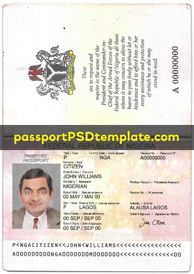 Republic of Niger Passport Template PSD Photoshop Editable Drivers License Fake ID Card Maker PayPal Bitcoin